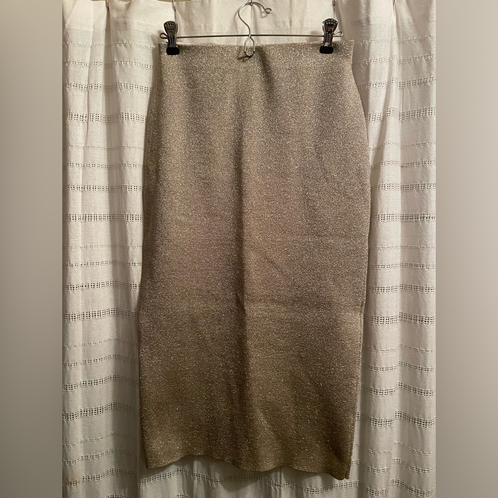 J. Crew Shimmering Gold Pencil Skirt